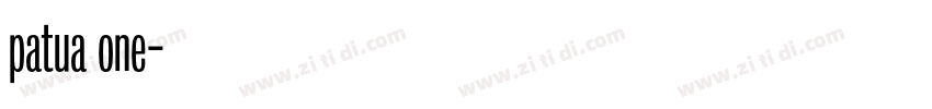 patua one字体转换